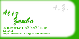 aliz zambo business card